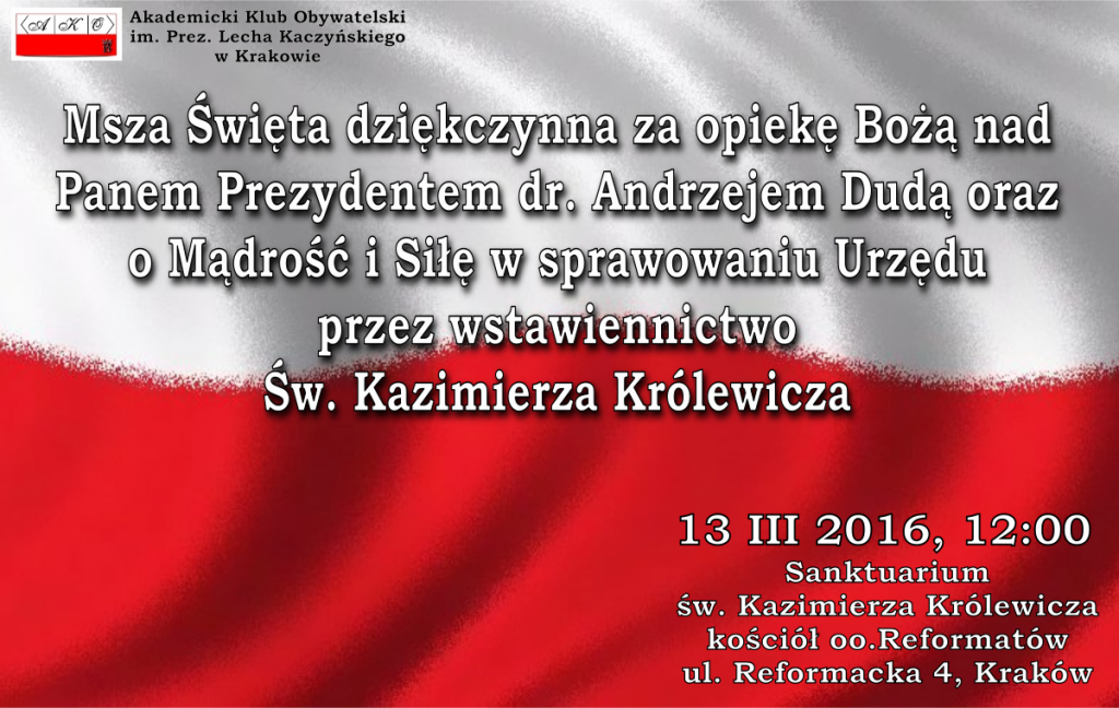 Krakow Msza sw 2016