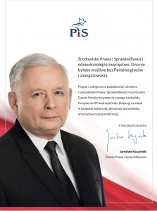 List Jaroslaw Kaczynski