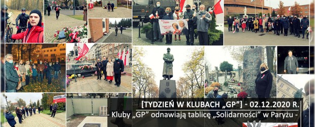 TYDZIEŃ W KLUBACH „GP”|Kluby „GP” odnawiają tablicę „Solidarności” w Paryżu