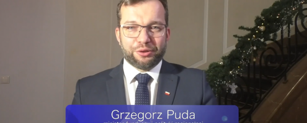 Życzenia Świąteczne i noworoczne – Minister Grzegorz Puda