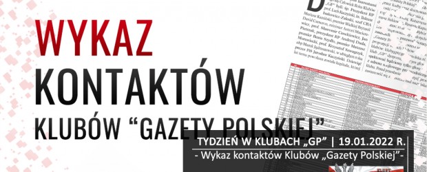 TYDZIEŃ W KLUBACH „GP”|Wykaz kontaktów Klubów „Gazety Polskiej”