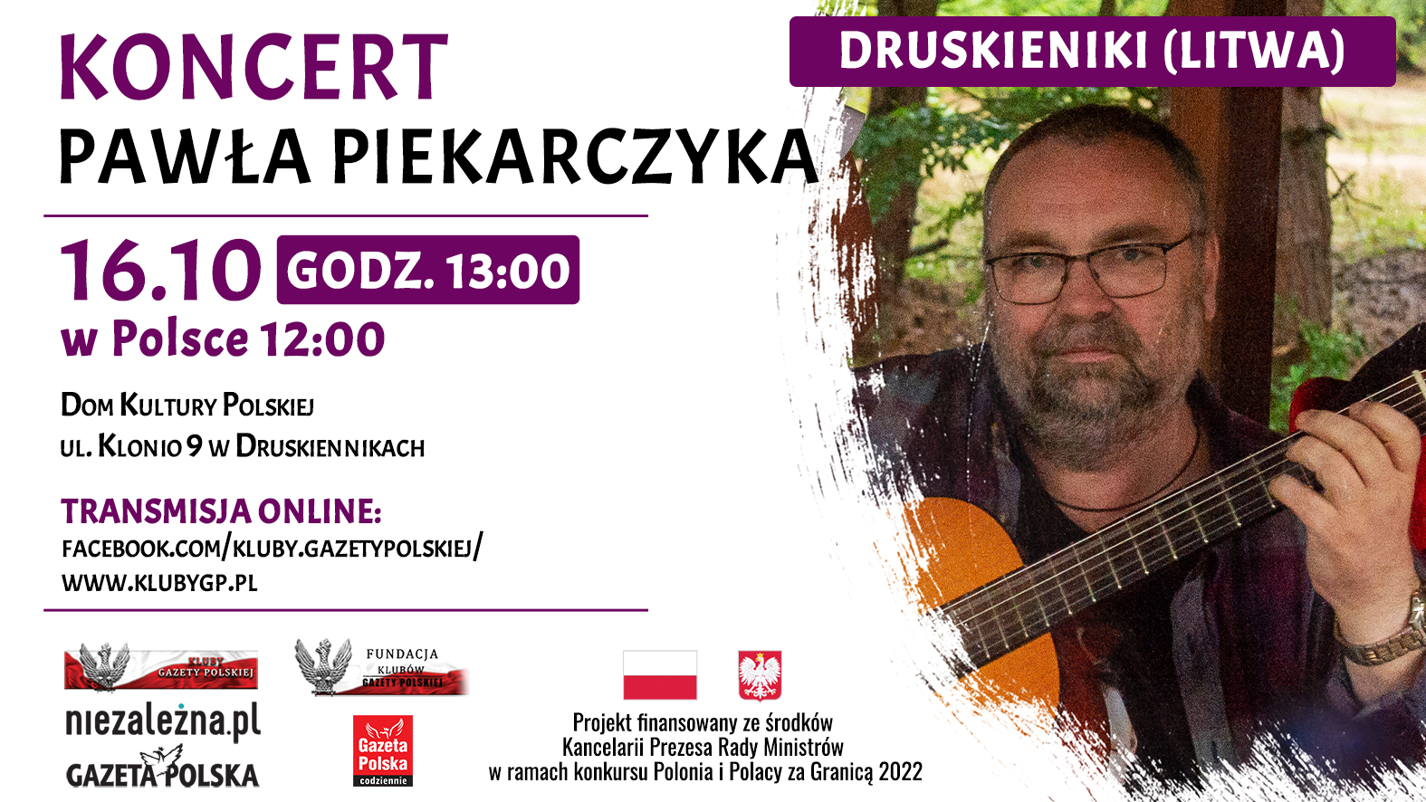 Koncert 16.10 - Druskieniki Litwa