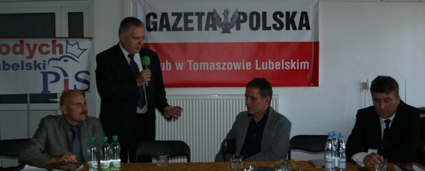 Spotkanie z Cezarym Gmyzem w Tomaszowie Lubelskim