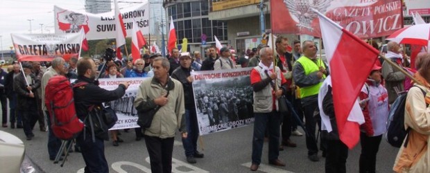 Protest antyrządowy w Warszawie