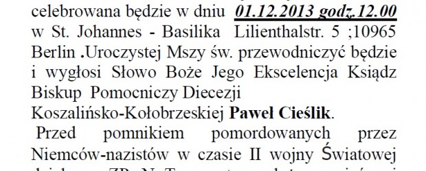 Uroczyste obchody 91-lecia ZPwN T.z. spod znaku Rodła-Berlin 1.12.2013