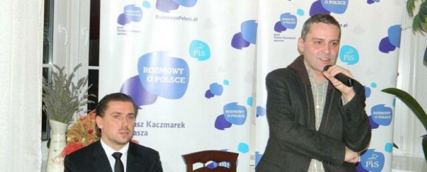 Spotkanie z Cezarym Gmyzem i Tomaszek Kaczmarkiem w Busku-Zdroju.