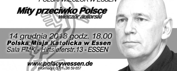 Essen –  „Polski Wieczór w Essen” – spotkanie z Leszkiem Żebrowskim, 14 grudnia, g. 18