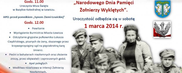 Święto Narodowe „Żołnierzy Wyklętych” – Obchody uroczyste w Łowiczu.