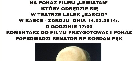 Rabka – pokaz filmu „Lewiatan”, 14 lutego, g. 17,