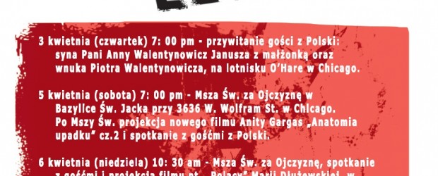Chicago II – obchody IV rocznicy Tragedii Smoleńskiej 3-10 kwietnia.