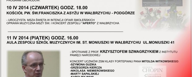 Wałbrzych – obchody IV rocznicy Tragedii Smoleńskiej