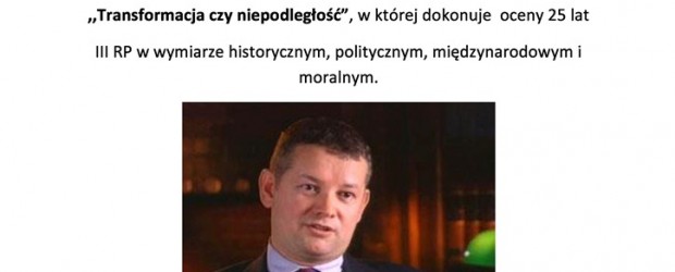Lębork – spotkanie z prof. Markiem Janem Chodakiewiczem, historykiem i sowietologiem, 1 lipca