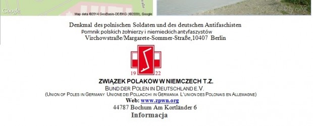 Berlin –  w 75-rocznicę wybuchu II wojny światowej, przed pomnikiem polskich żołnierzy i niemieckich antyfaszystów w Berlinie, 1  września