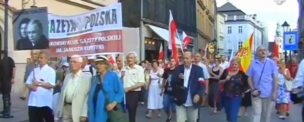 „PO niszczy patriotyzm”. Manifestacja KPN w Krakowie (wideo)