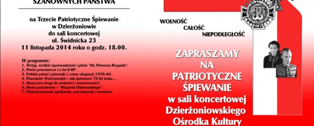III Patriotyczne Śpiewanie w Dzierżoniowie – 11 listopada