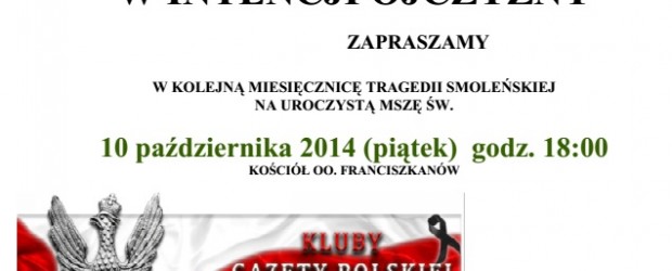 Kalisz – miesięcznica tragedii smoleńskiej,  10 października