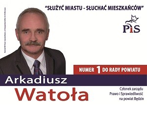 [Będzin II] Arkadiusz Watoła – kandydat do Rady Powiatu