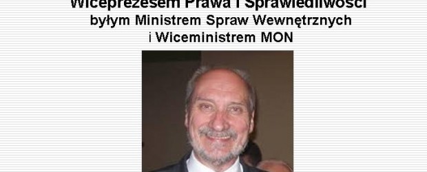 Warka – spotkanie z posłem Antonim Macierewiczem, wiceprezesem PiS nt. „Polska pomiędzy Europą, Ameryką i Rosją”, 12 października,