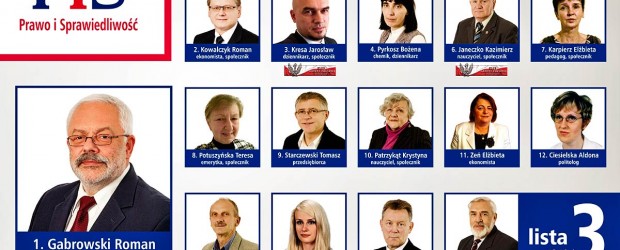 Członkowie Klubu Gazety Polskiej Dzierżoniów II startujący z listy PiS w Dzierżoniowie.
