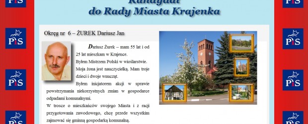 [Krajenka] Dariusz Żurek – kandydat do Rady Miasta