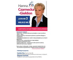 [Koszalin] Hanna Czarnecka-Giełdon – kandydatka do Rady Powiatu