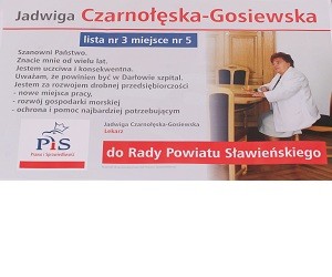 [Koszalin] Jadwiga Czarnołęska-Gosiewska – kandydatka Rady Powiatu