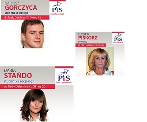 [Kraków] D. Gorczycza, E. Piskorz, D. Stańdo – kandydaci do Rady Dzielnicy