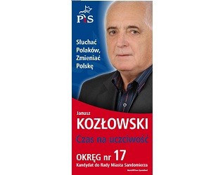 [Sandomierz] Janusz Kozłowski – kandydat do Rady Miasta