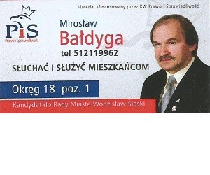 [Wodzisław Śl.] Mirosław Bałdyga – kandydat do Rady Miasta