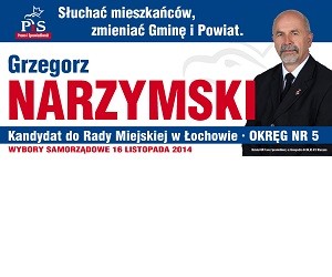 [Łochów] Grzegorz Narzymski – kandydat do Rady Miasta