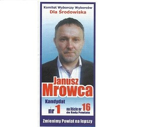 [Nowy Sącz] Janusz Mrowca – kandydat do Rady Powiatu
