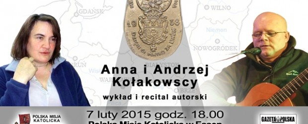 Essen – wykład i recital autorski Anny i Andrzeja Kołakowskich, 7 lutego