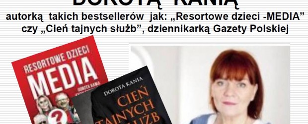 Zaproszenie na spotkanie z Dorotą Kanią w Warce, 14 stycznia