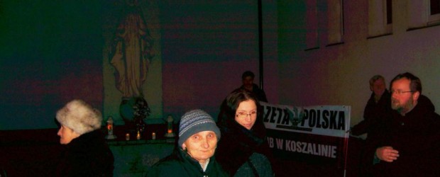 Miesięcznica tragedii smoleńskiej w Koszalinie – 10 lutego 2015 r.