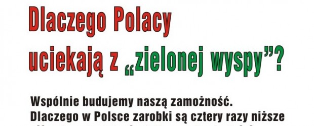 Gdynia – spotkanie z przedstawicielami Fundacji z Nowego Sącza „Pomyśl o przyszłości”. Temat spotkania: dlaczego Polacy uciekają z „zielonej wyspy”?, 19 marca