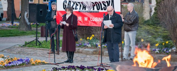 Lubin 10.kwietnia.2015 r. Obchody  V rocznicy tragedii smoleńskiej