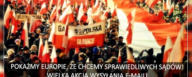 Pokażmy Europie, że chcemy sprawiedliwych sądów! Wielka akcja WYSYŁANIA E-MAILI
