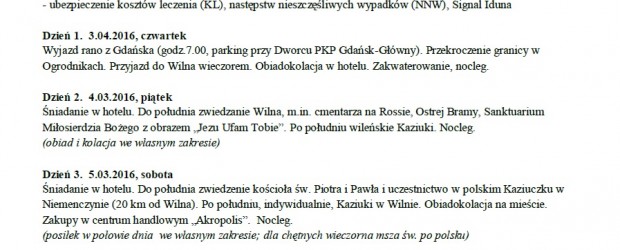 Klub „GP” Gdańsk II – Oferta Kaziuki 2016