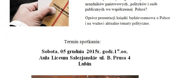 Lubin – spotkanie z red. Dorotą Kanią, 5 grudnia