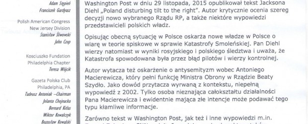 Scan protestu do Washington Post