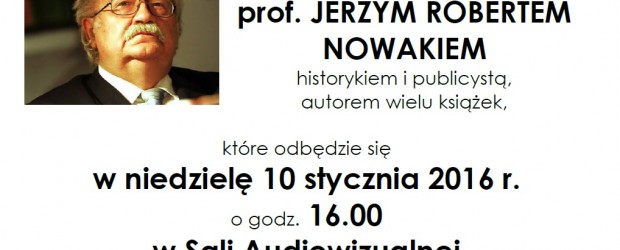 Profesor Jerzy Robert Nowak 10.01.2016 w Pabianicach.