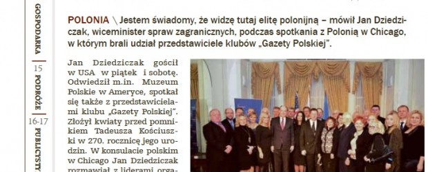 Minister spotkał się w USA z klubami „GP” (wideo)