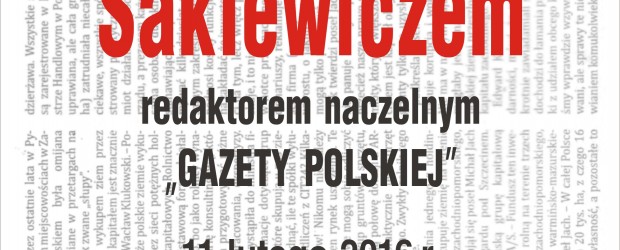 Gdynia- spotkanie z Tomaszem Sakiewiczem red. nacz. „Gazety Polskiej”, 11 lutego