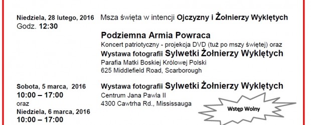 Toronto GTA  – cykl imprez upamiętniających Żołnierzy Wyklętych