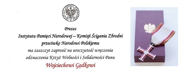 Łowicz – spotkanie z Wojciechem Gędek z okazji nadania odznaczenia  przez Prezydenta R.P. Krzyża Kawalerskiego, 15 lipca