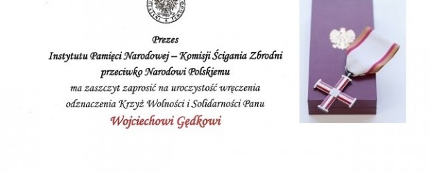 [Tydzień w Klubach „GP”] Krzyż Wolności i Solidarności dla Wojciecha Gędka