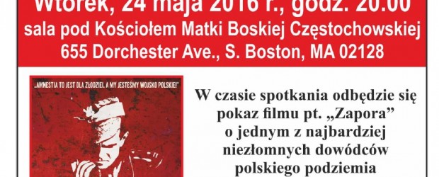 Boston (USA) – spotkanie z pracownikiem Instytut Pamięci Narodowej, dr. Tomaszem Ginterem, 24 maja