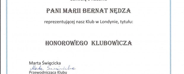 Gliwice – Honorowa Klubowiczka