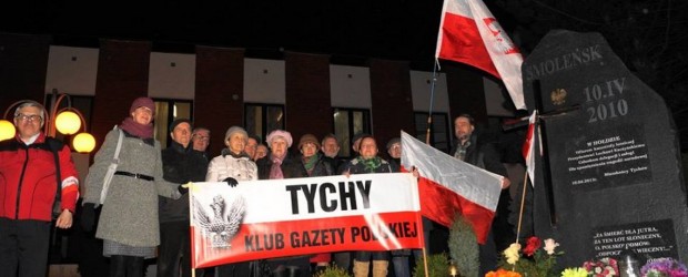 Marcowa miesięcznica Smoleńska w Tychach.