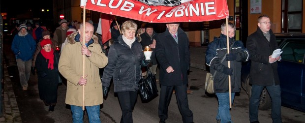 Lubin: miesięcznica tragedii smoleńskiej, 10 lutego 2015r.